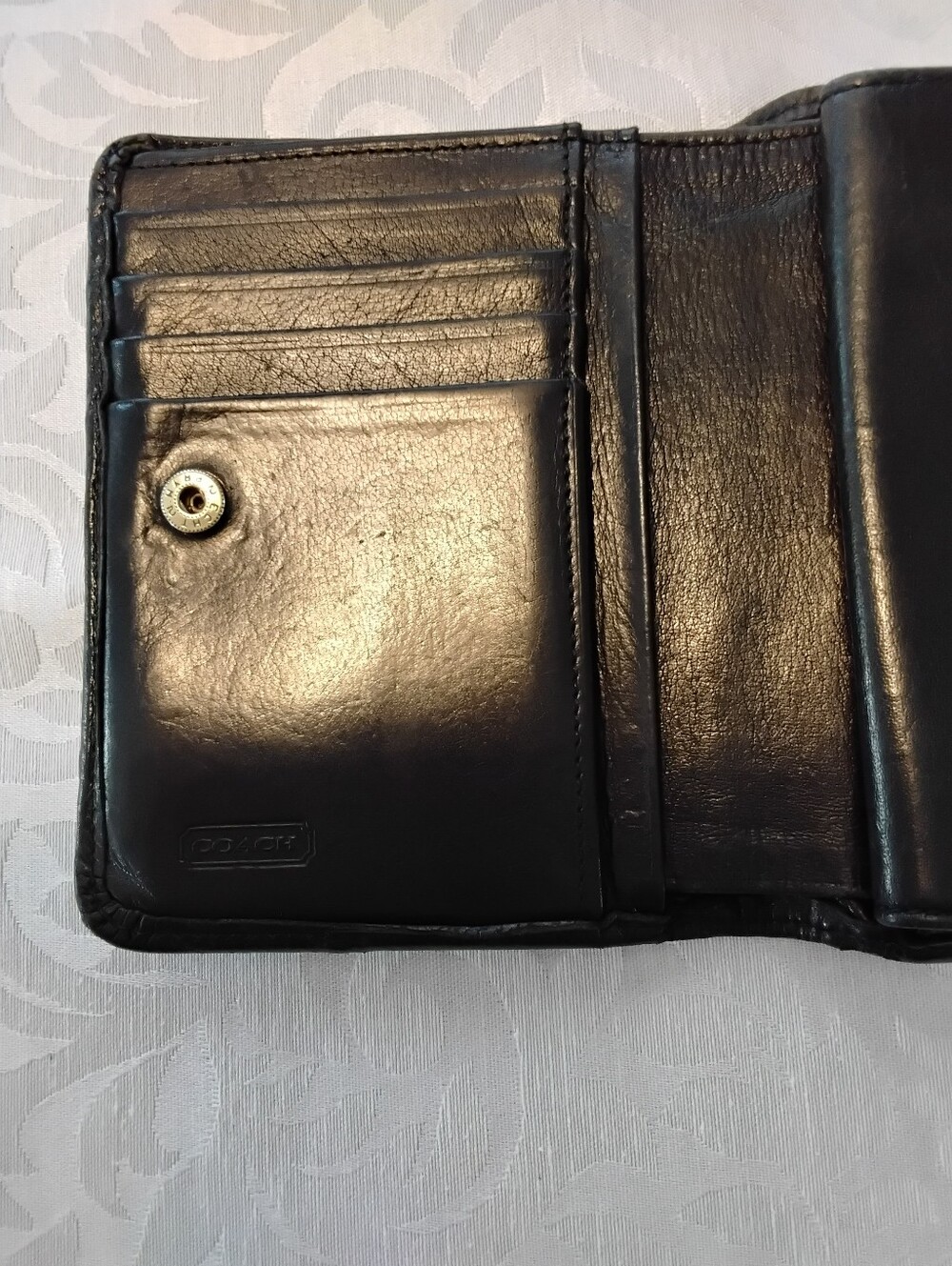 Coach New York Vintage-style Bifold Soft Black Leather Mens Wallet - Picture 5 of 5